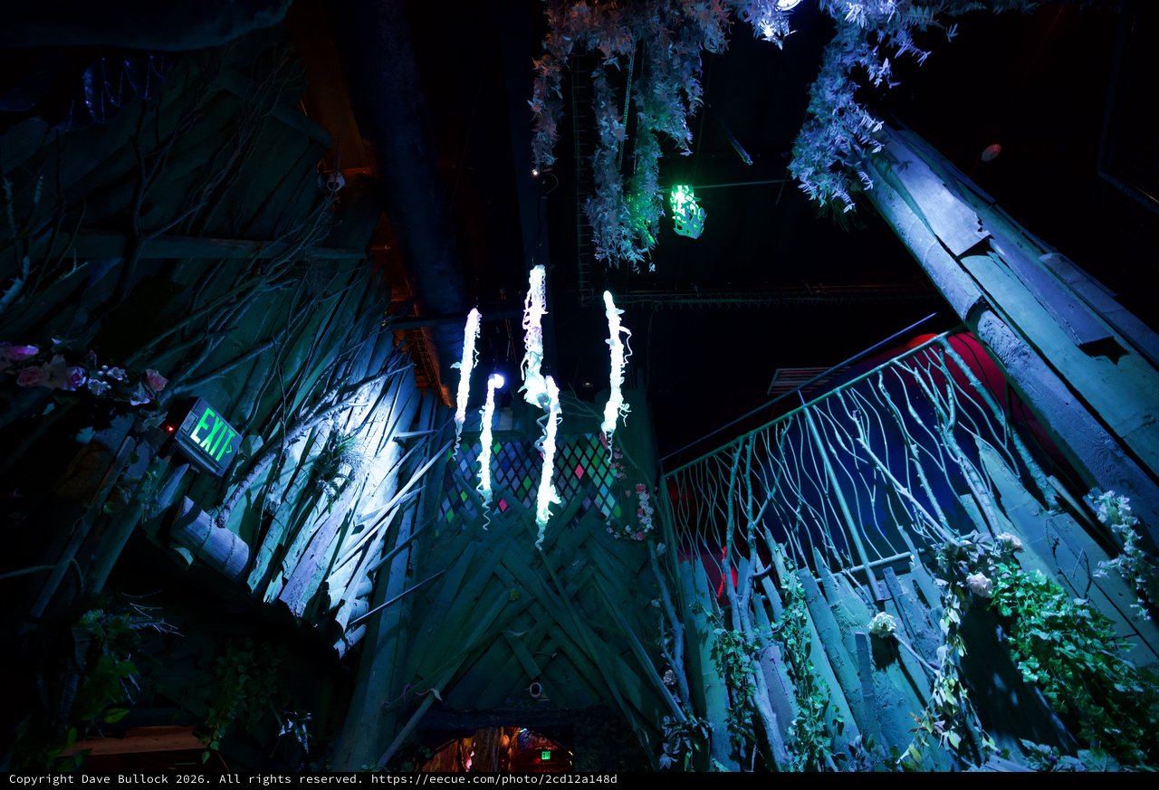 Ethereal Light Pillars in Post-Apocalyptic Art Installation