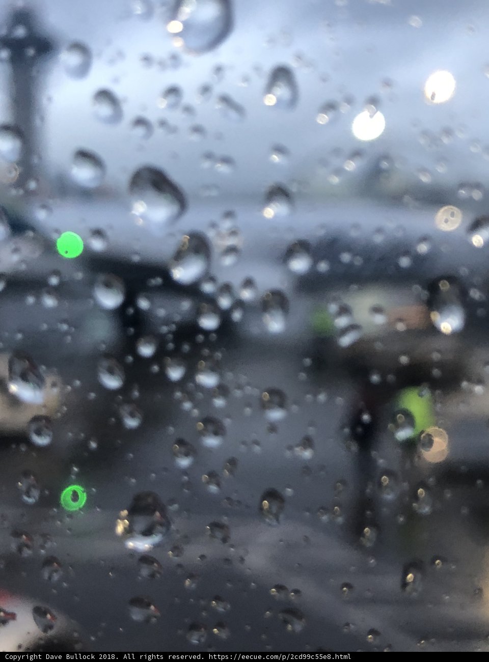 Window View: Raindrops on an Airplane