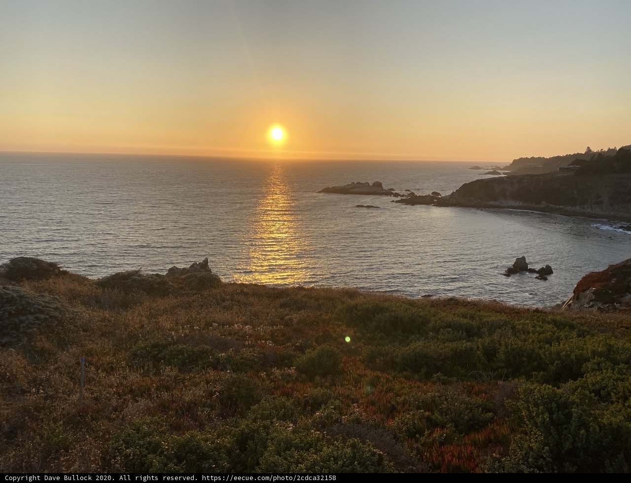Sunset over the California Coastline