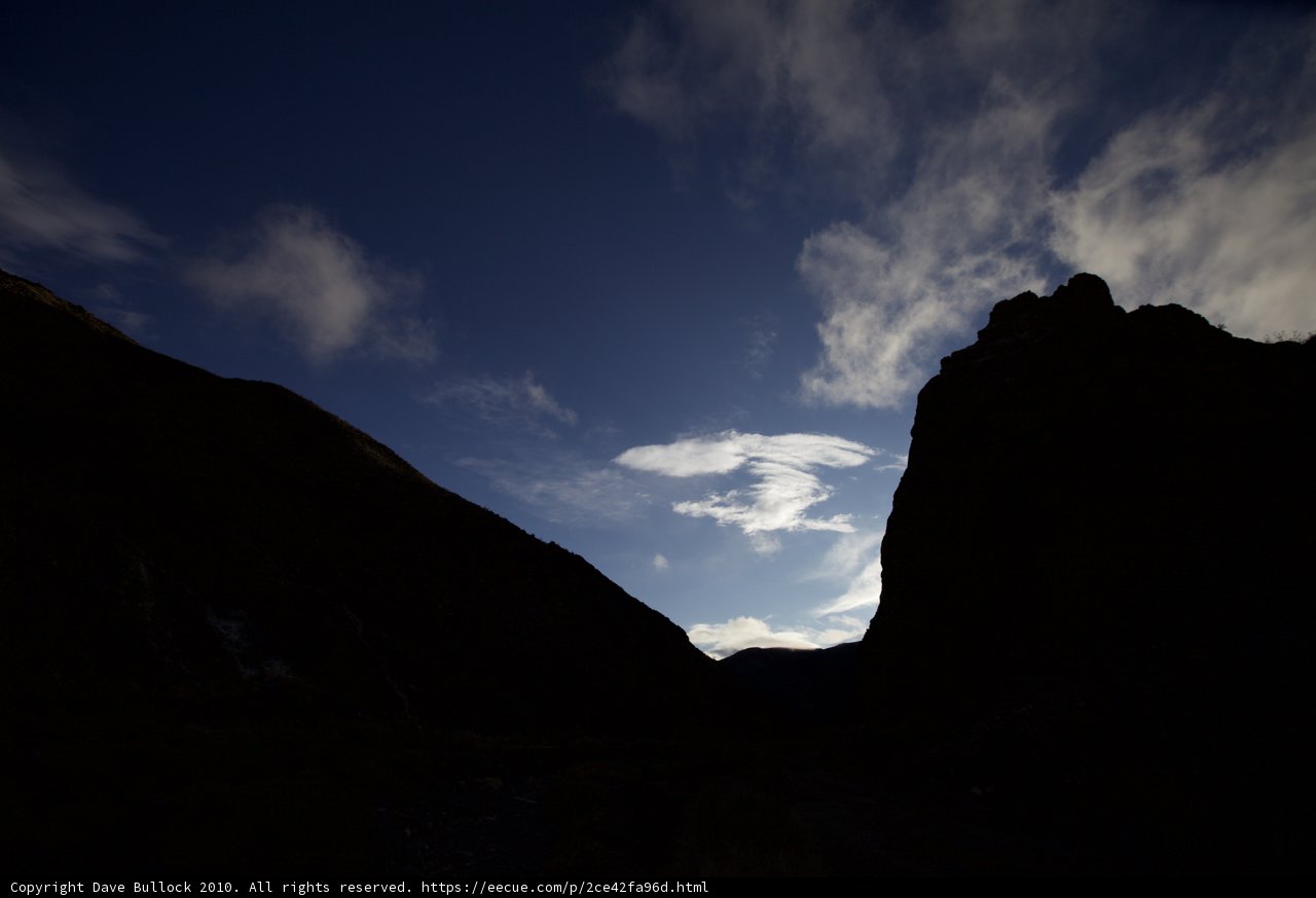 Majestic cloud hovering over the mountain
