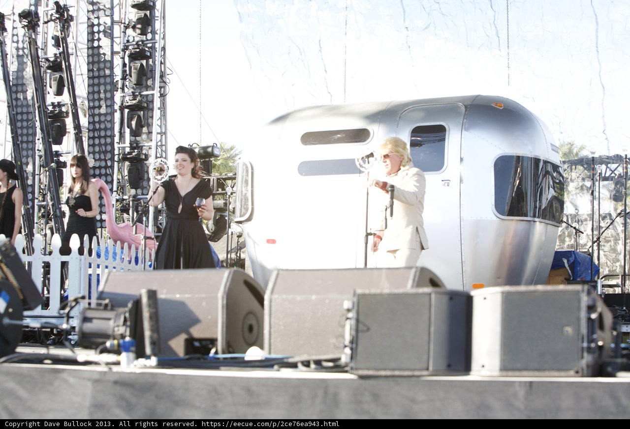 Carina Round Belts It Out Next to Silver Trailer on Coachella Stage