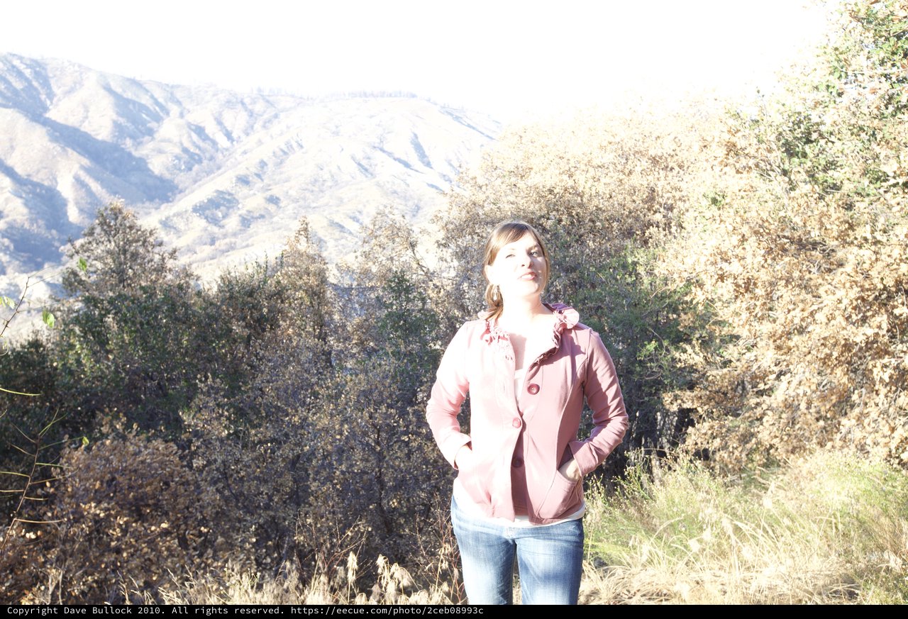 Woman Gazing at Angeles Crest Mountain Vista