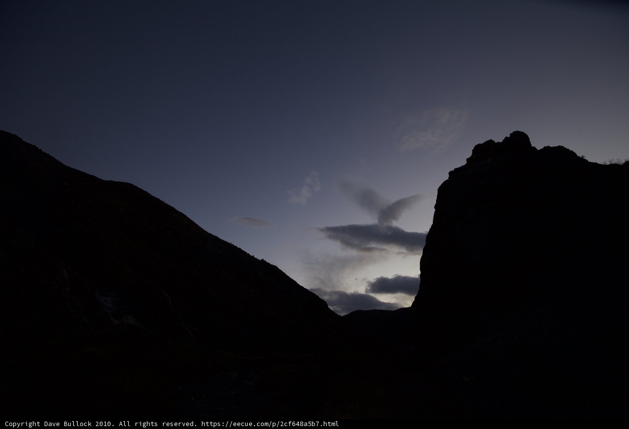 Blue Silhouette of a Majestic Mountain