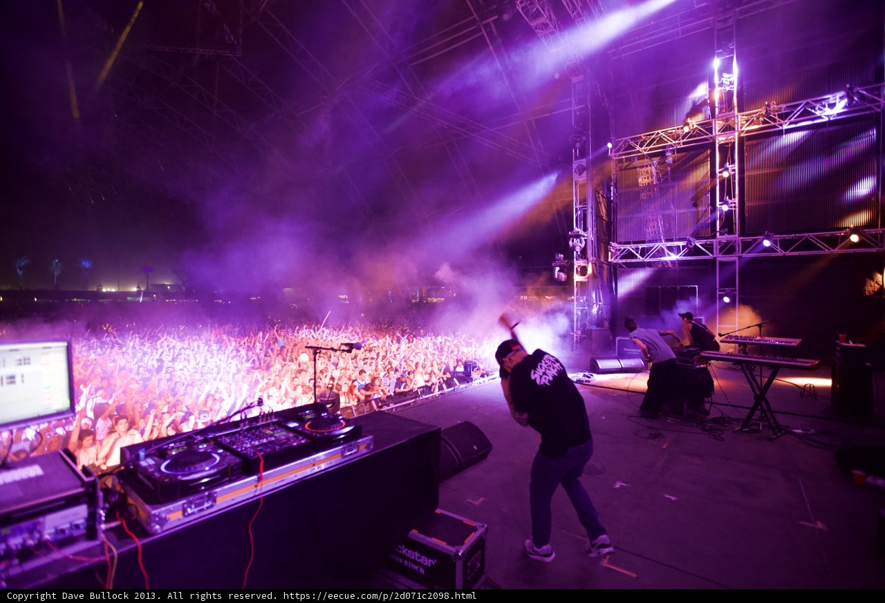 DJ Energizes Crowd at Coachella Concert