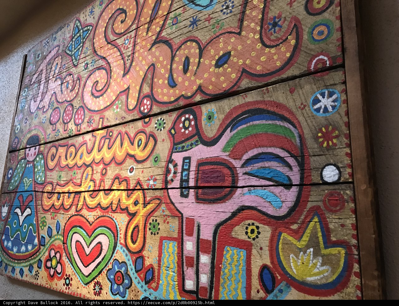 The Colorful Mural at The Shed in Santa Fe