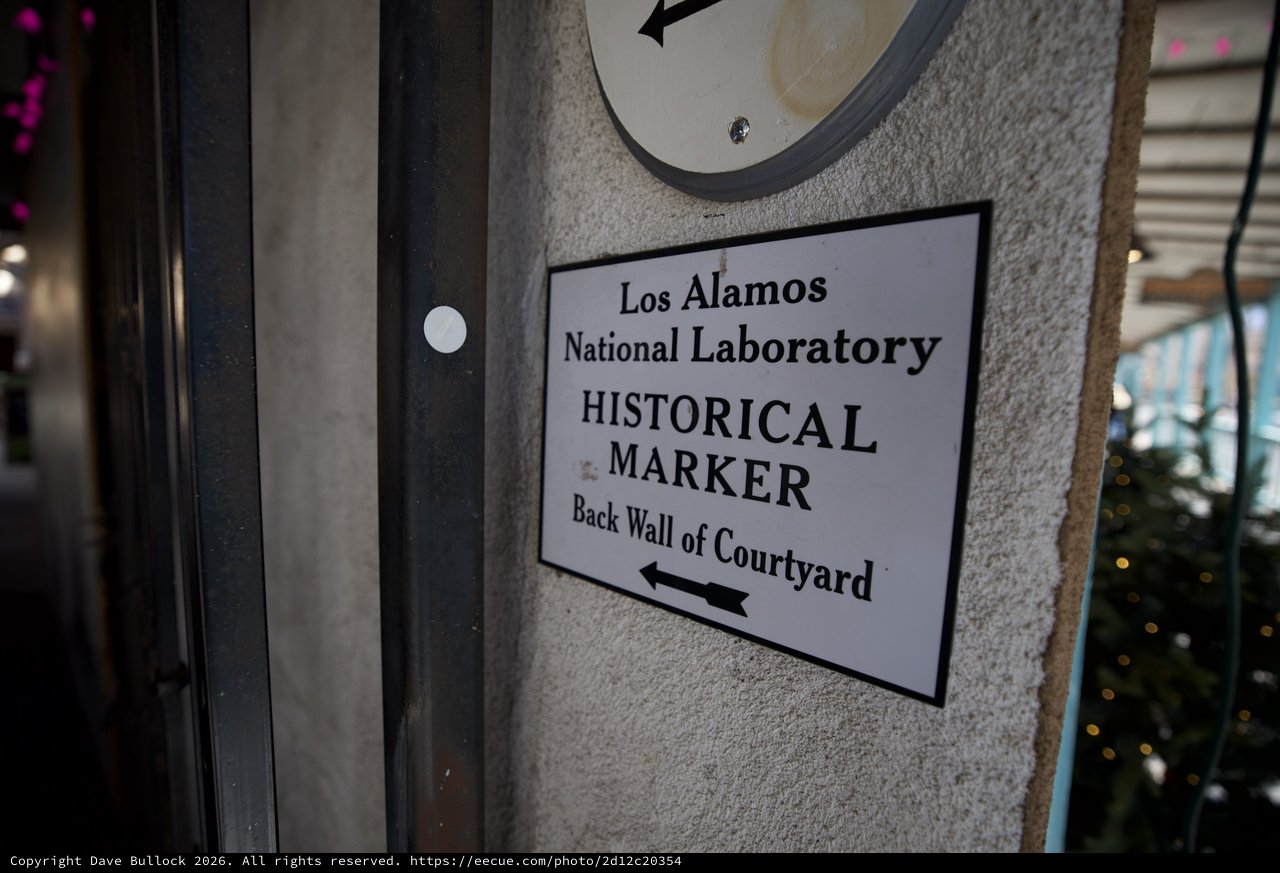 Los Alamos National Laboratory Historical Marker Sign