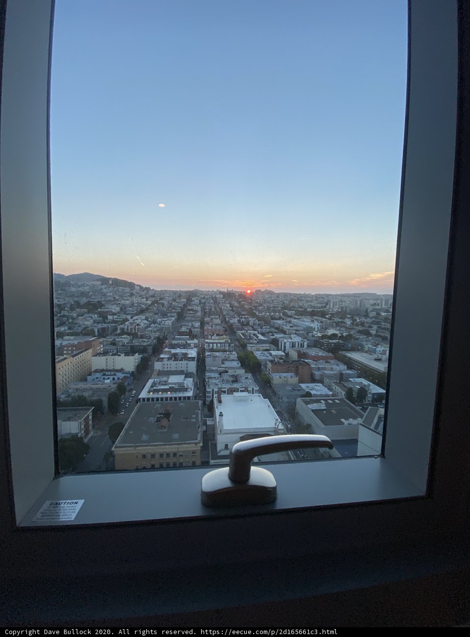 Window View of a Glowing Sunset