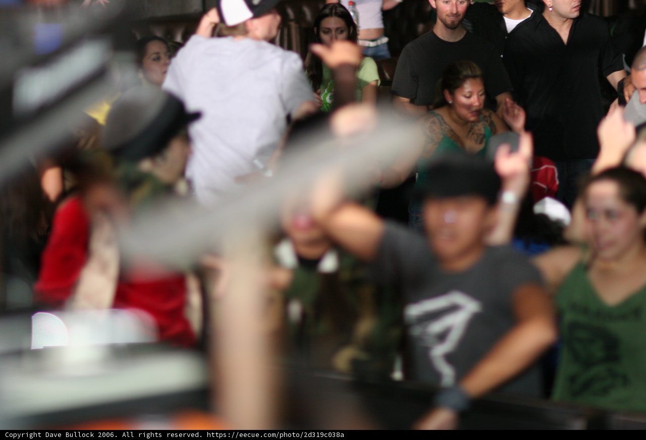 Skateboarding among the crowd