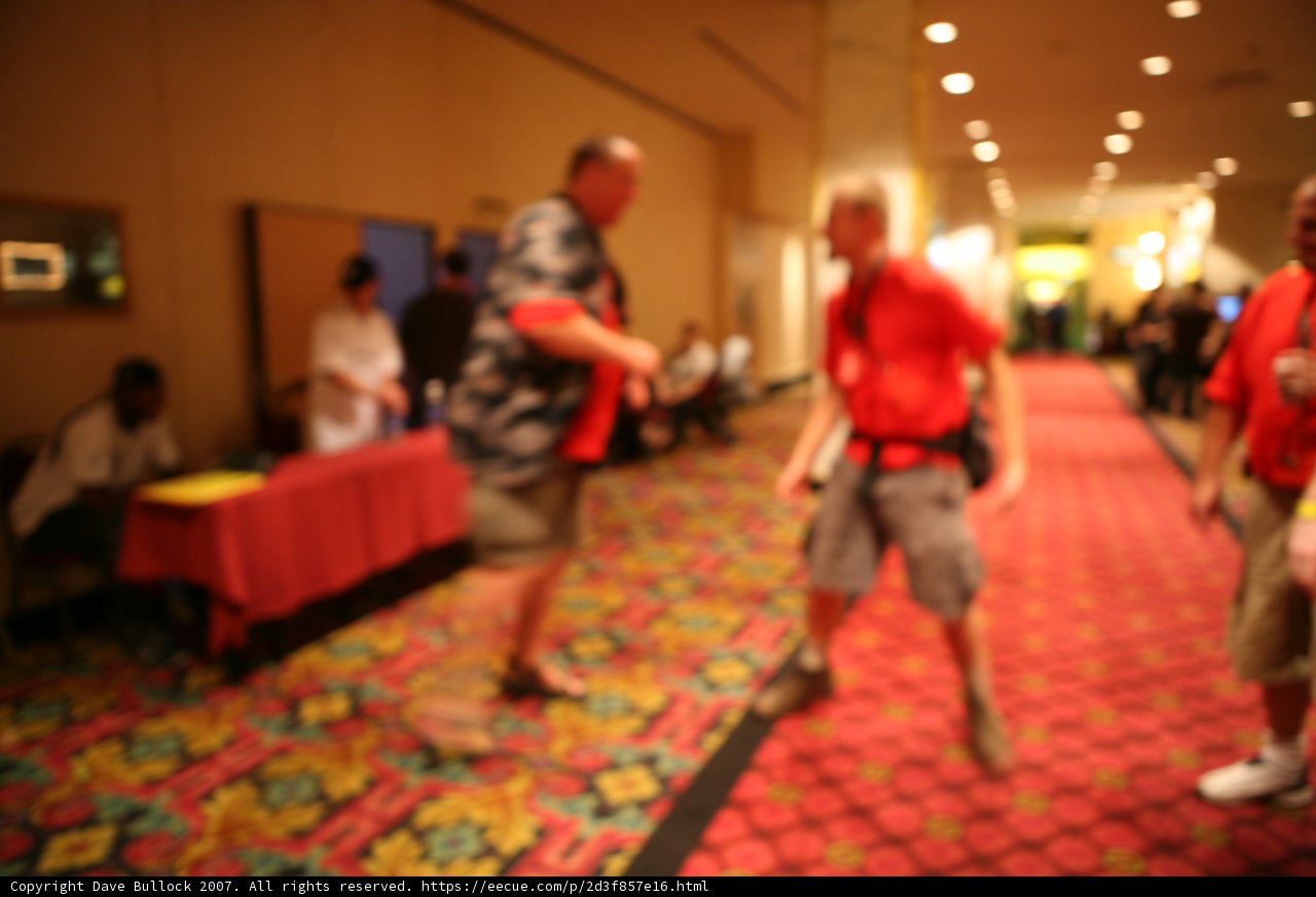 Red Shirt Man in Defcon Day 1 Corridor