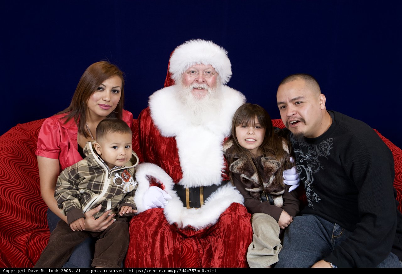 A Family Photo with Santa Claus