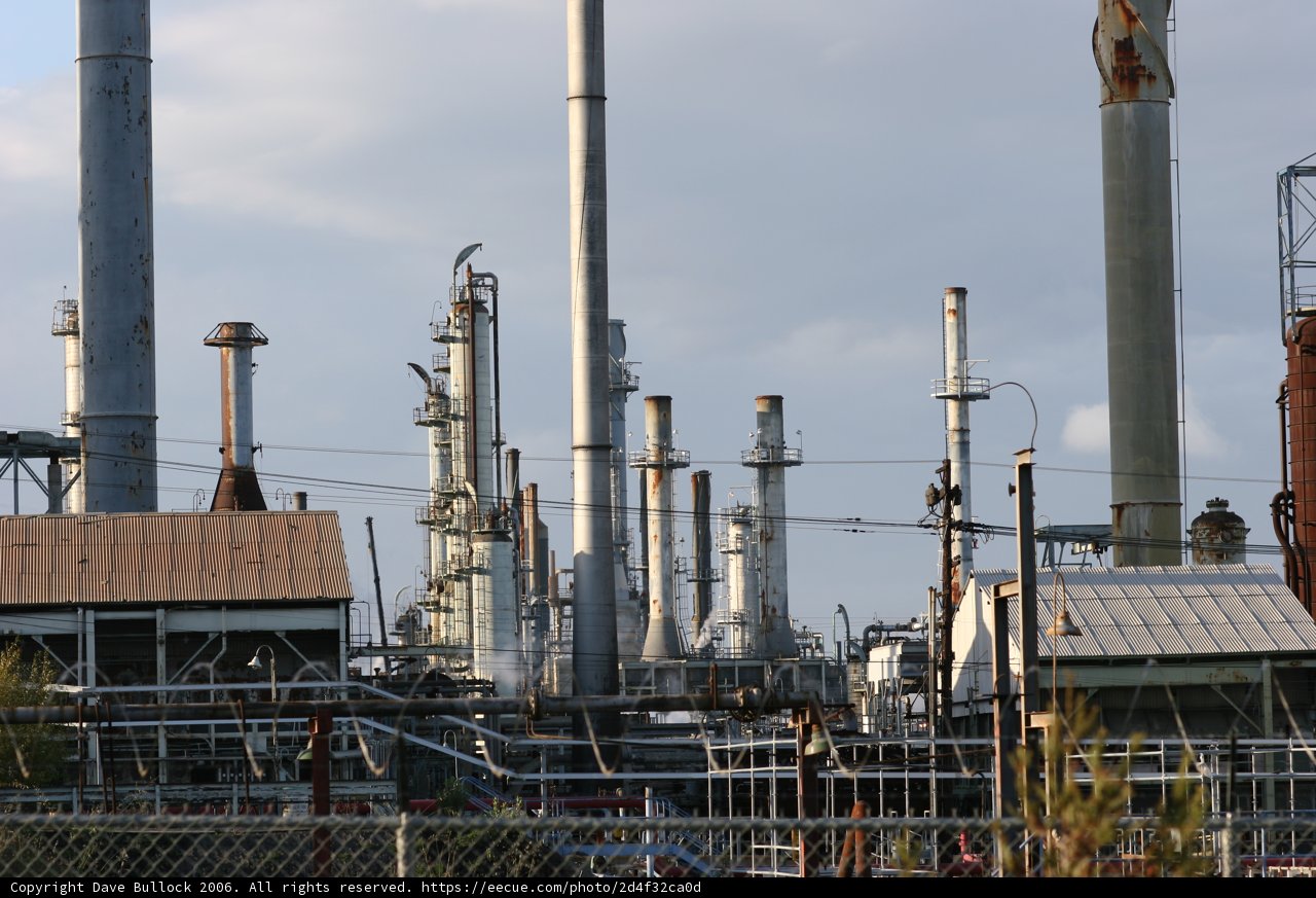 Industrial Plant in the Cloudy Sky