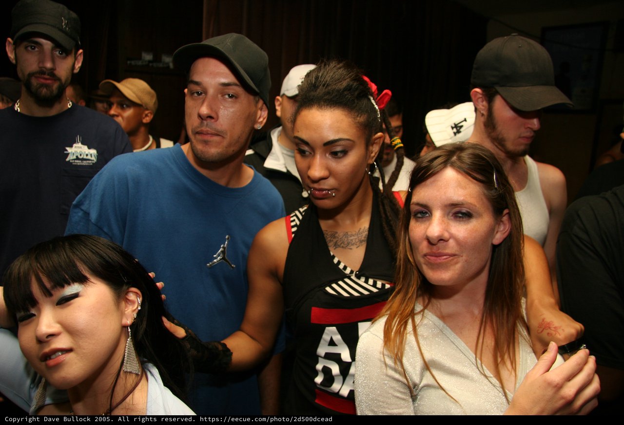 Urban Nightlife Crowd at Hip-Hop Event 2005