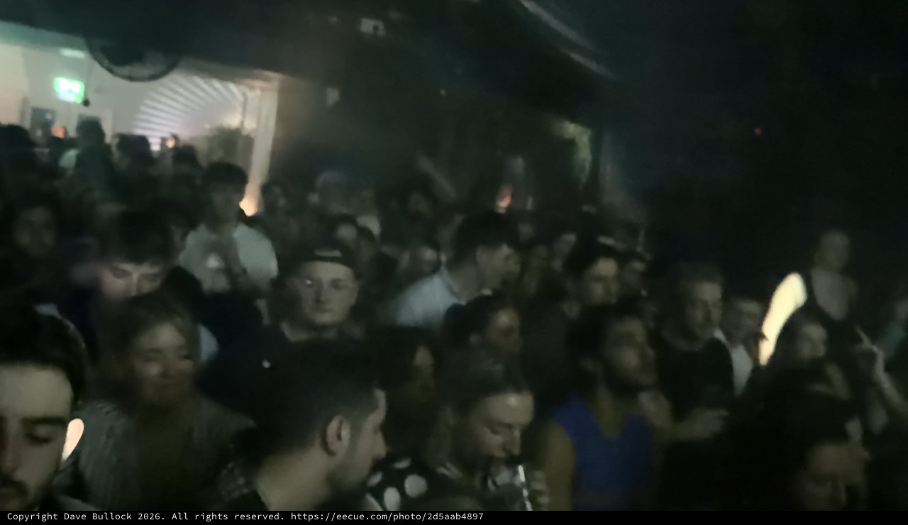 Crowded Underground Venue Late Night Scene in London