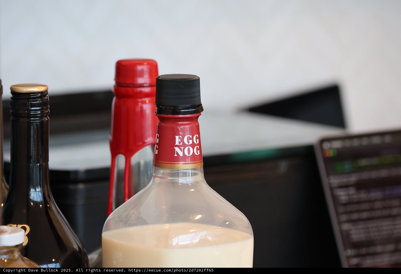 Holiday Eggnog Bottle with Kitchen Liqueurs