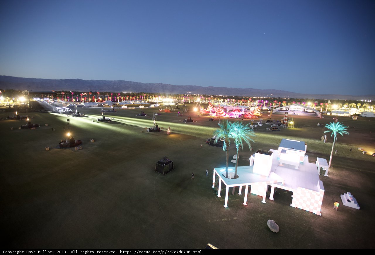 Night Sky View from Coachella Music Festival