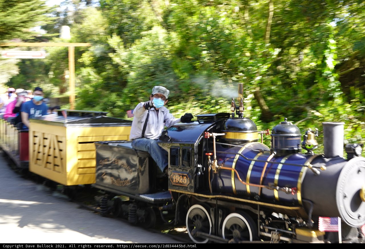 Enjoying a Miniature Train Ride at San Francisco Zoo