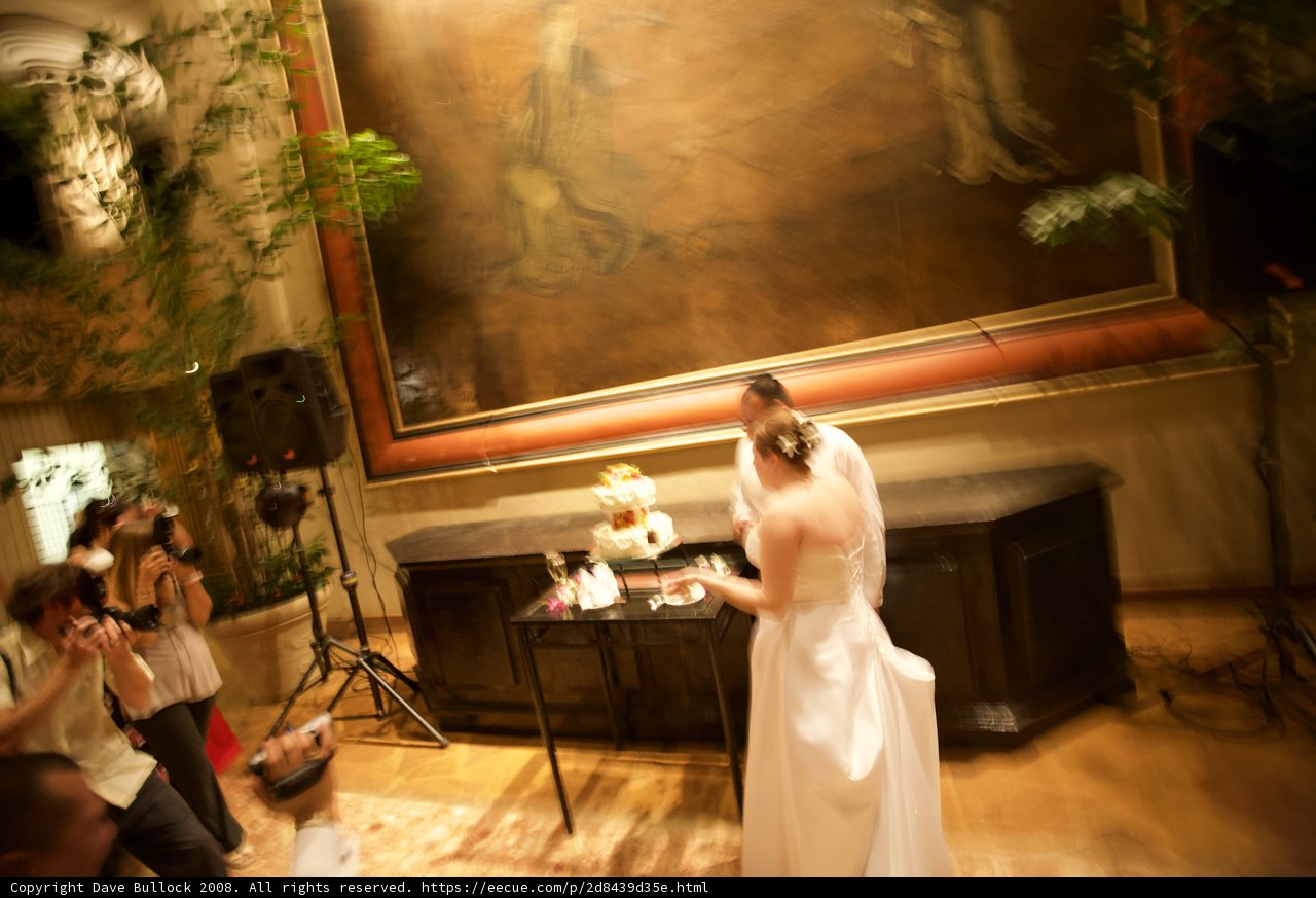 Wedding Celebrations: The Happy Couple with the Cake