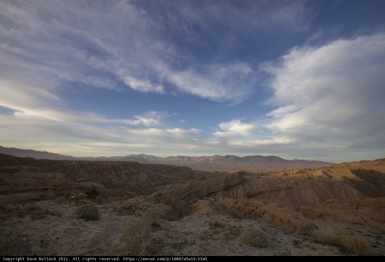 A Vista of Anza Borrego's Mountains and Desert