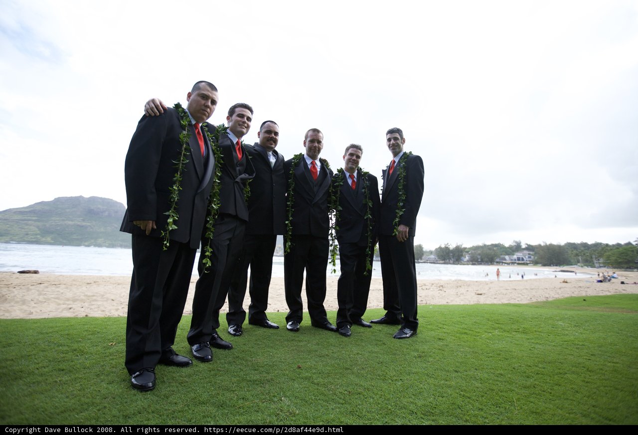 Groomsmen Take on Hawaiian Beach
