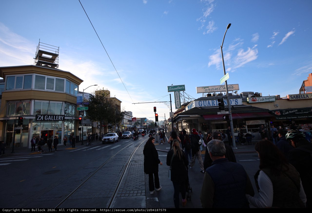 Evening Street Scene on San Francisco's Fisherman's Wharf