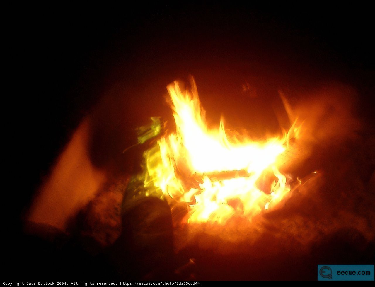 Nighttime Fire and Wine