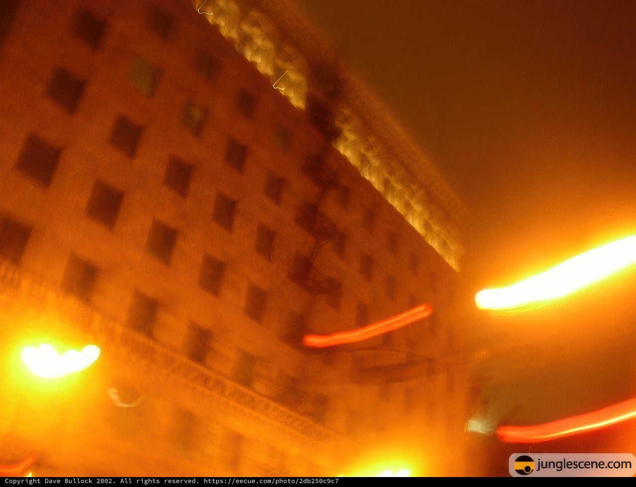 Blurry Nightscape of a Vibrant City
