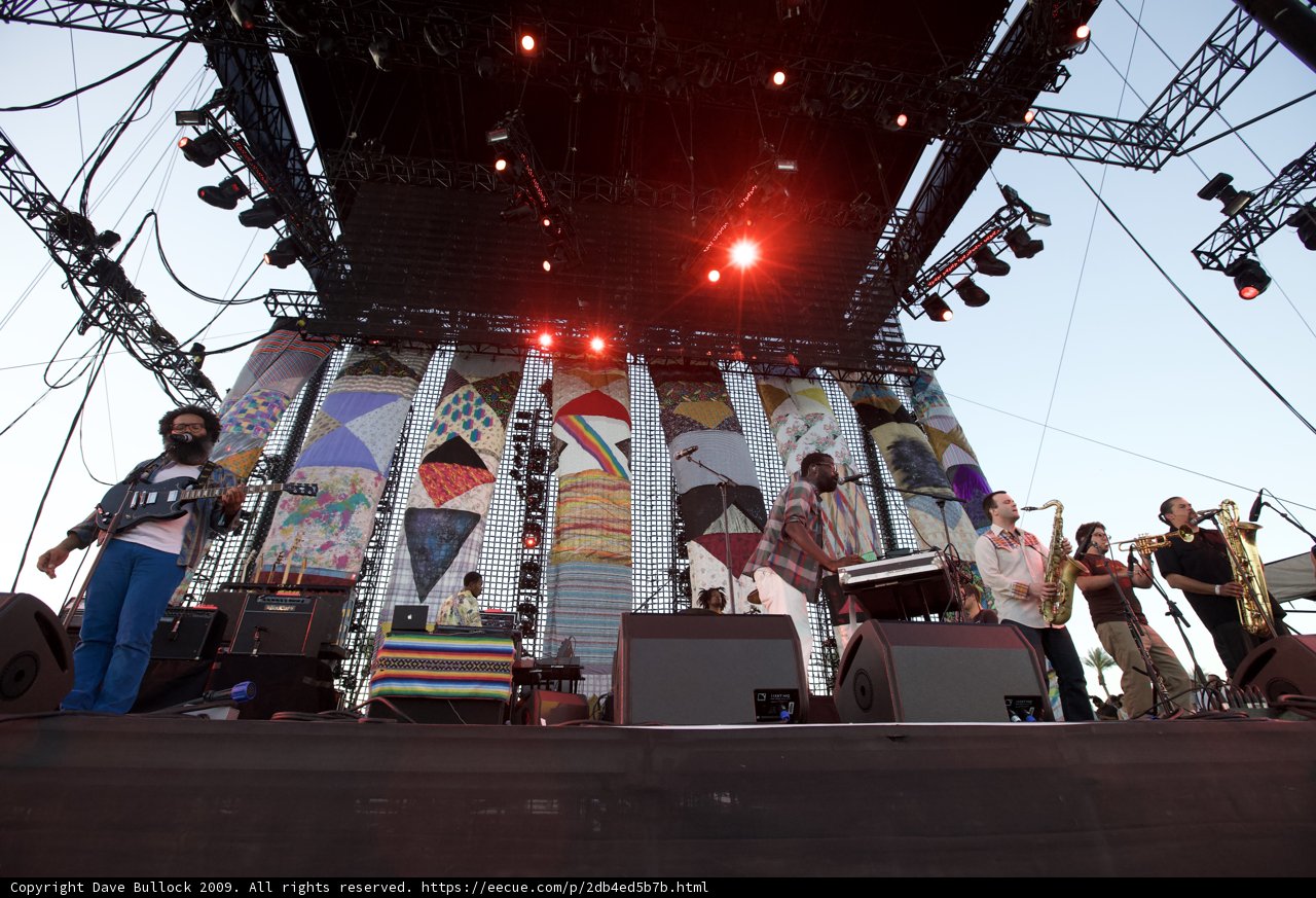 Stage Lights Up at Coachella Concert
