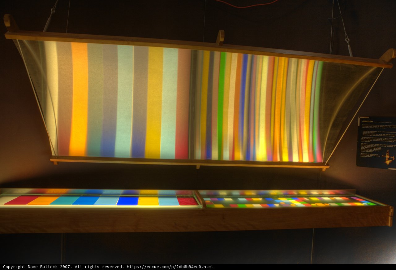 Vibrant Fabric Ceiling Display