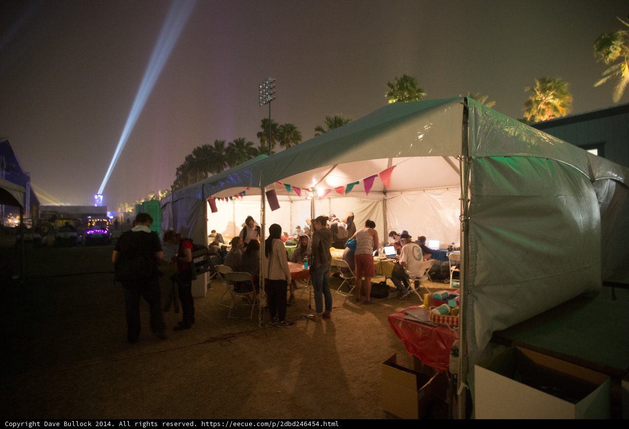 Press Tent at Coachella