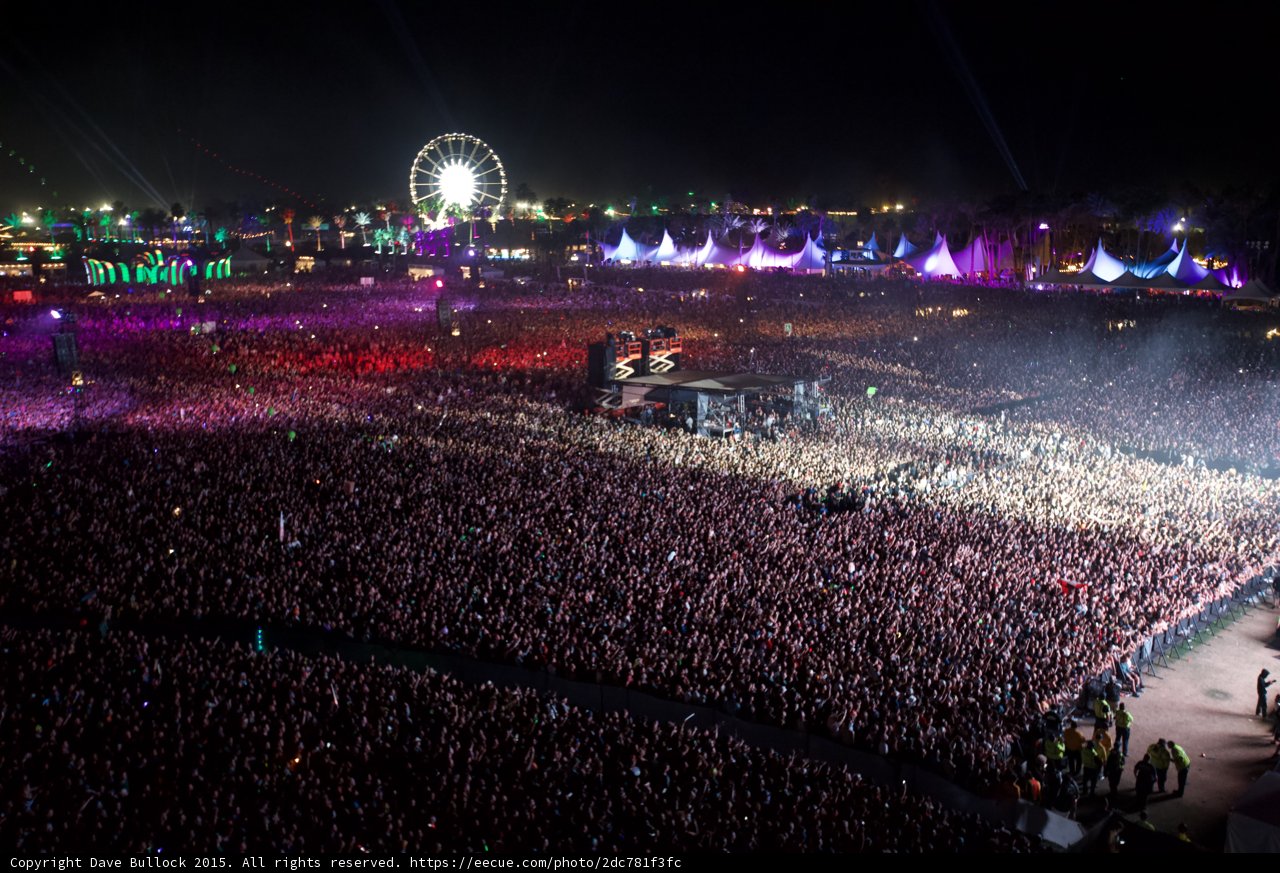 Concert Crowd at Night