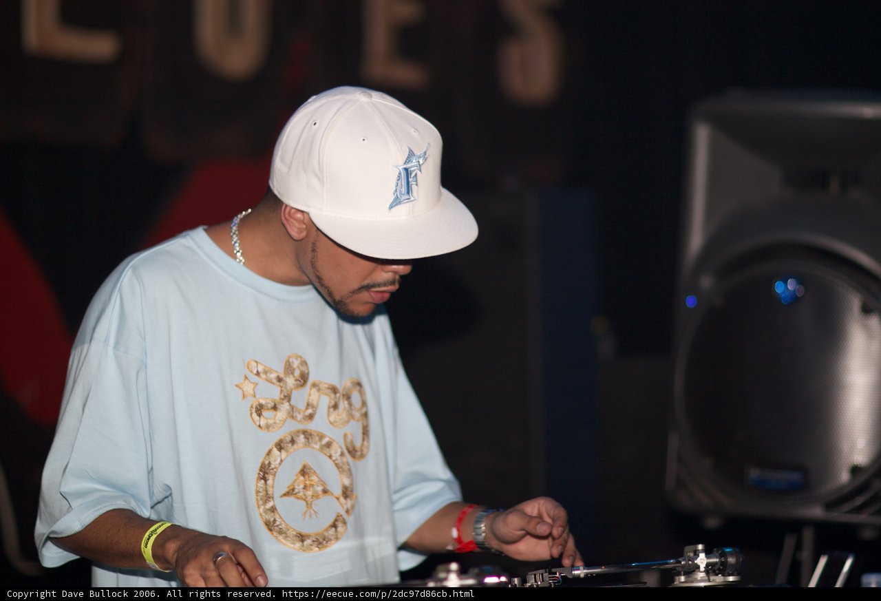 Blue Shirt, White Hat, and a DJ Set