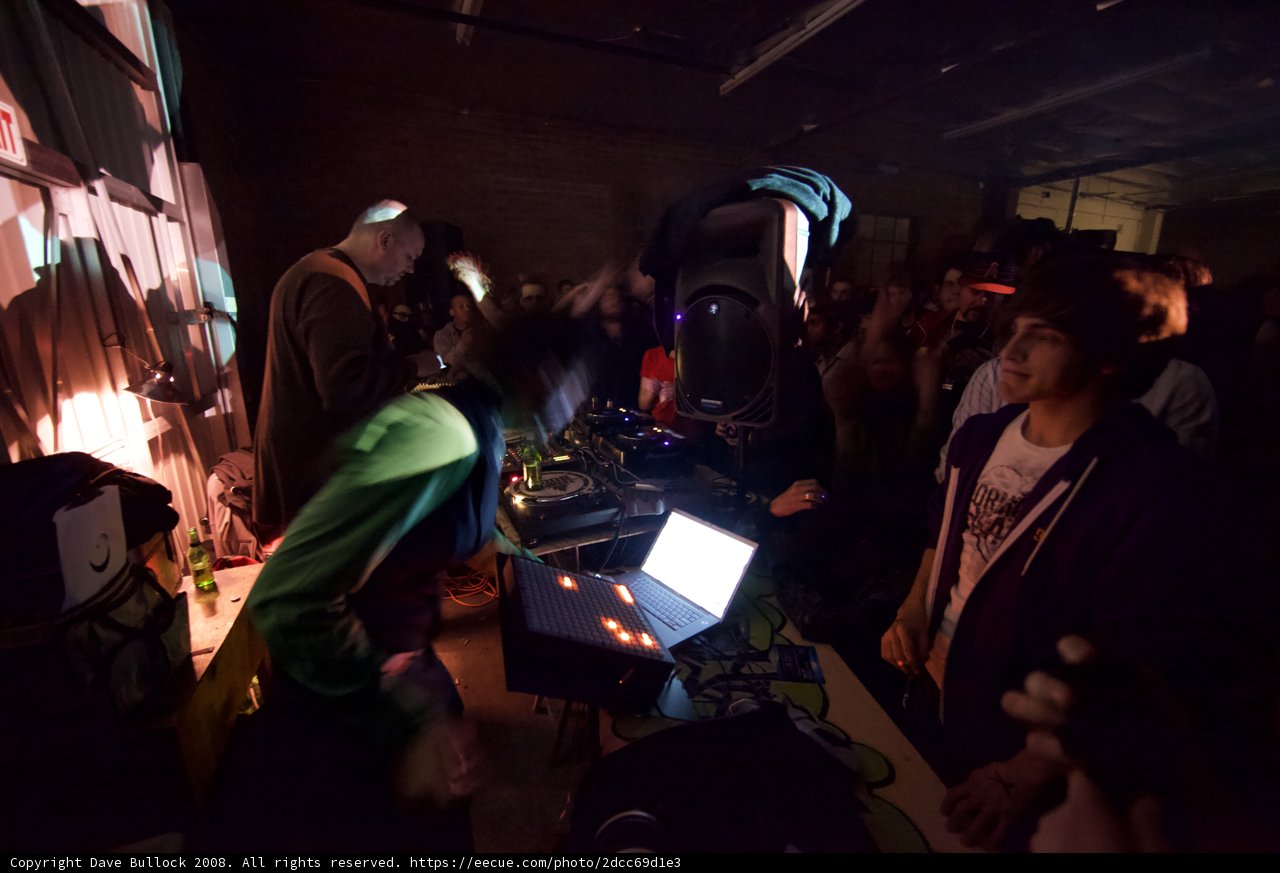DJ lighting up the Hanukkah celebration with dubstep beats