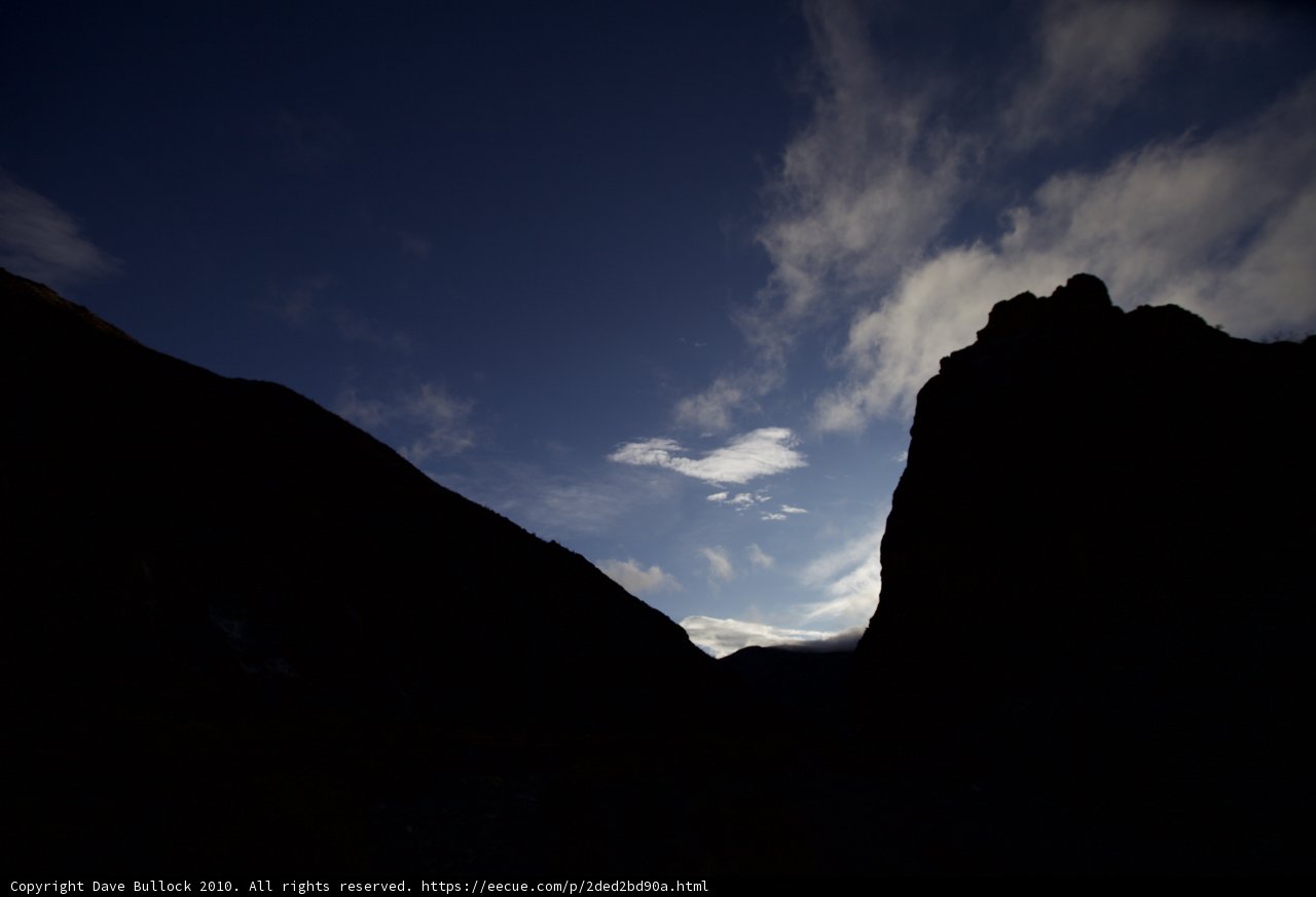 Sunburst Over the Mountain Range