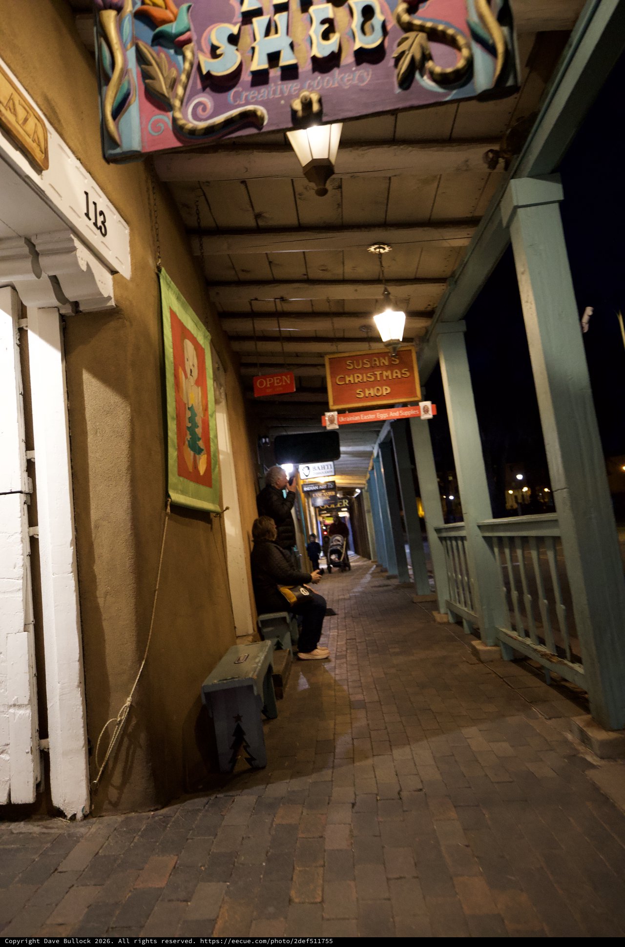 Evening Stroll Through Santa Fe's Historic Covered Walkway