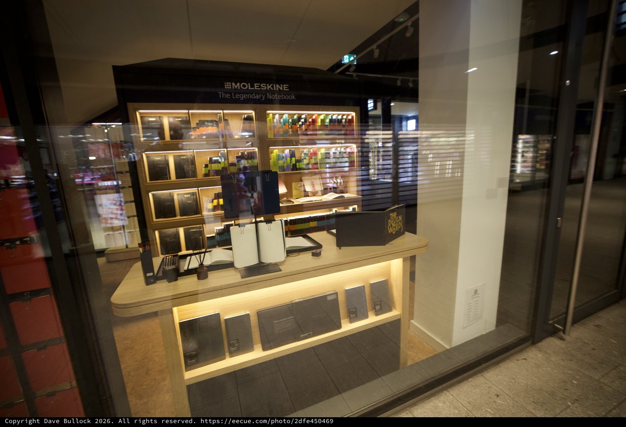 Moleskine Store Display at Modern Shopping Center