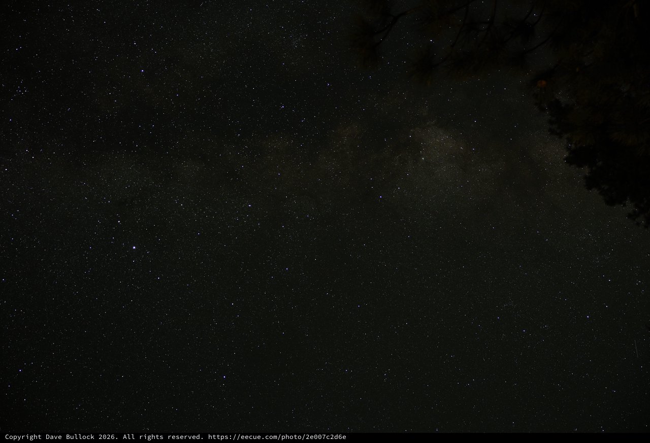 Milky Way Rises Over Lassen Volcanic Wilderness Night