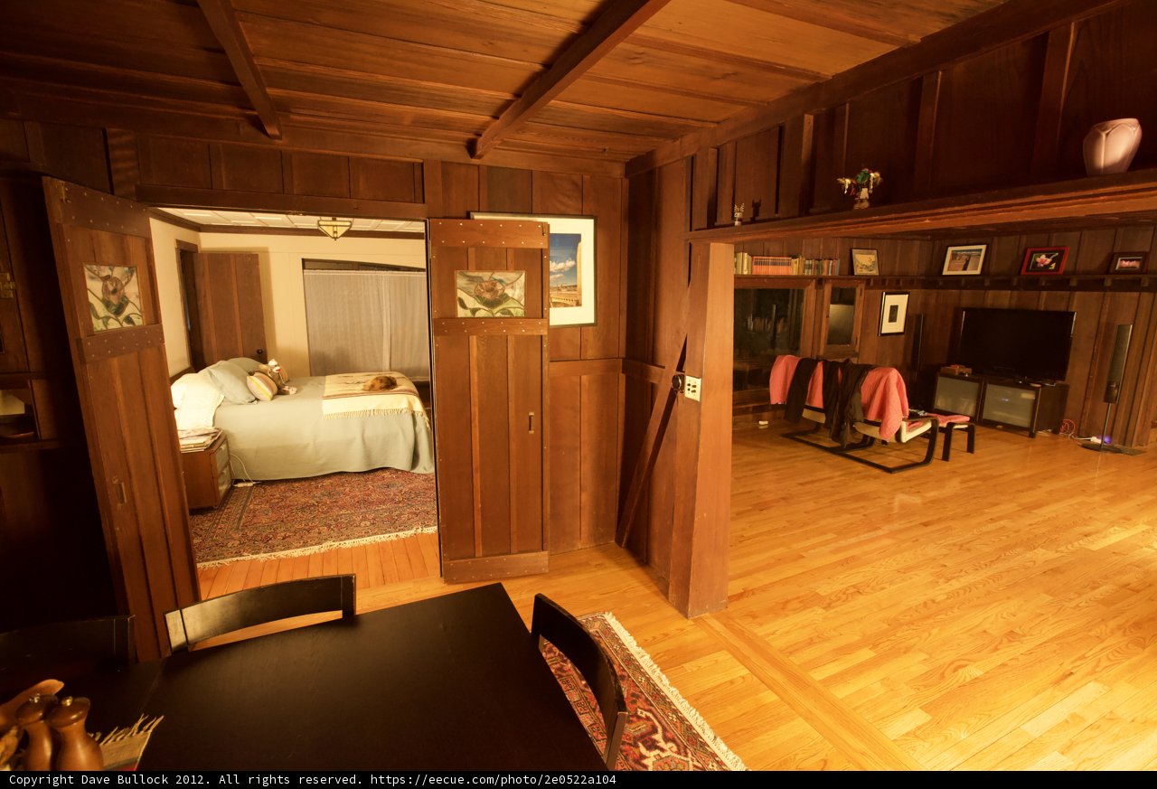 Interior Design of a Cozy Living Room and Bedroom