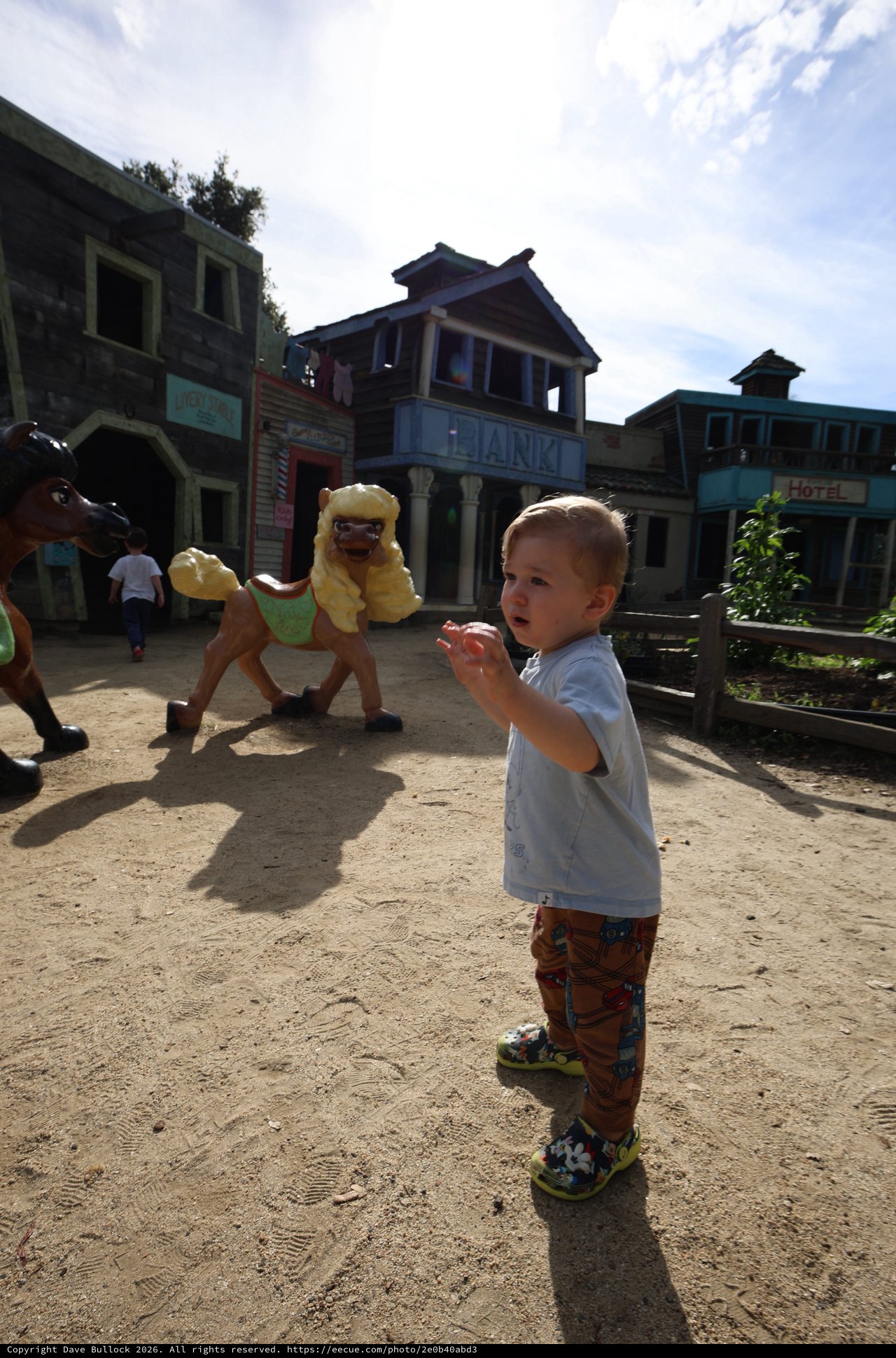 Toddler's Wonder at Western-Themed Fantasyland Attraction