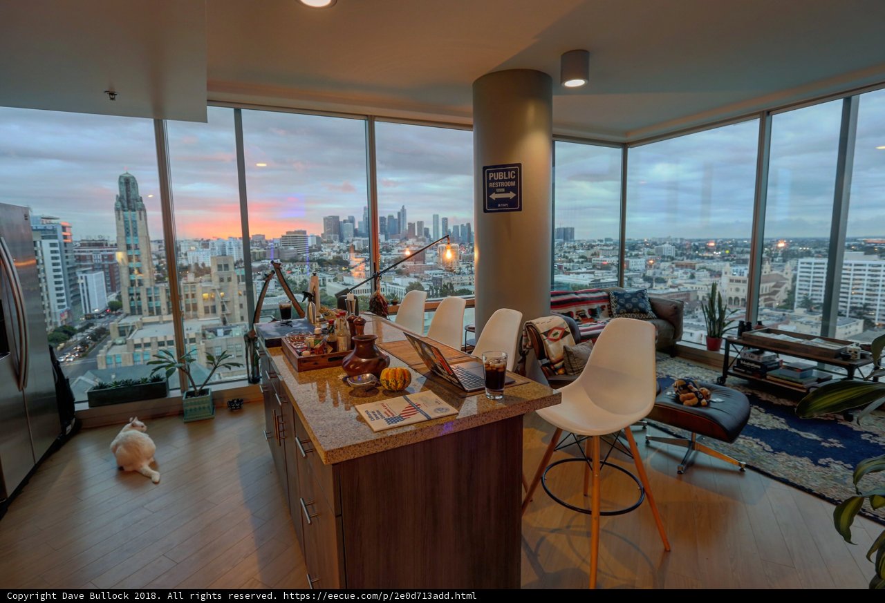 Cityscape View from Luxury Penthouse Condo