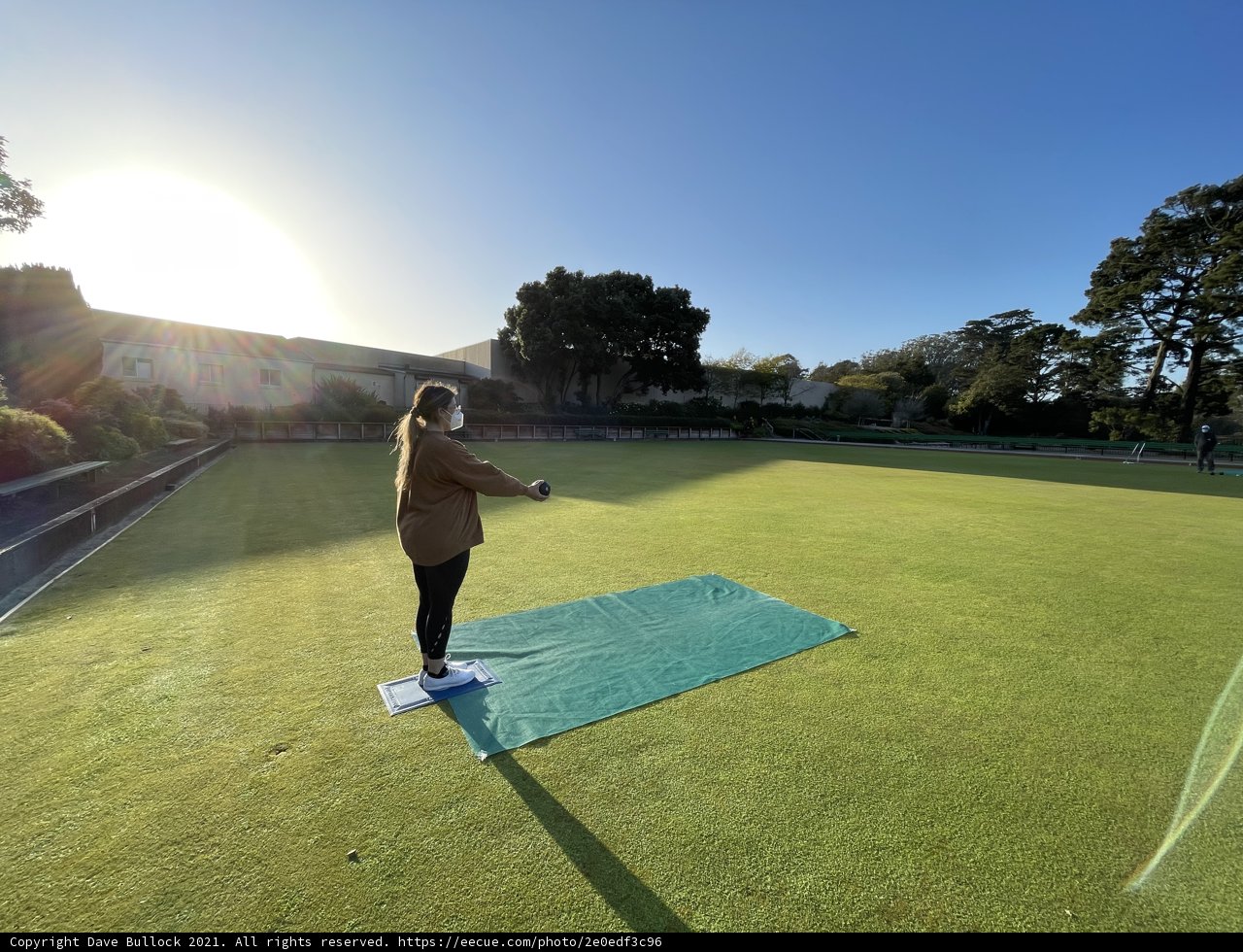 Playing Tennis on a Sunny Day at Golden Gate Park