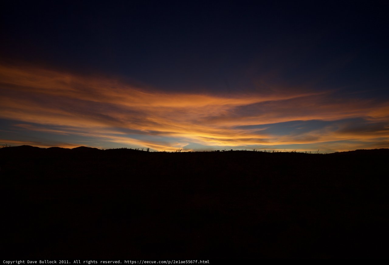 Desert Sunset with Clouds