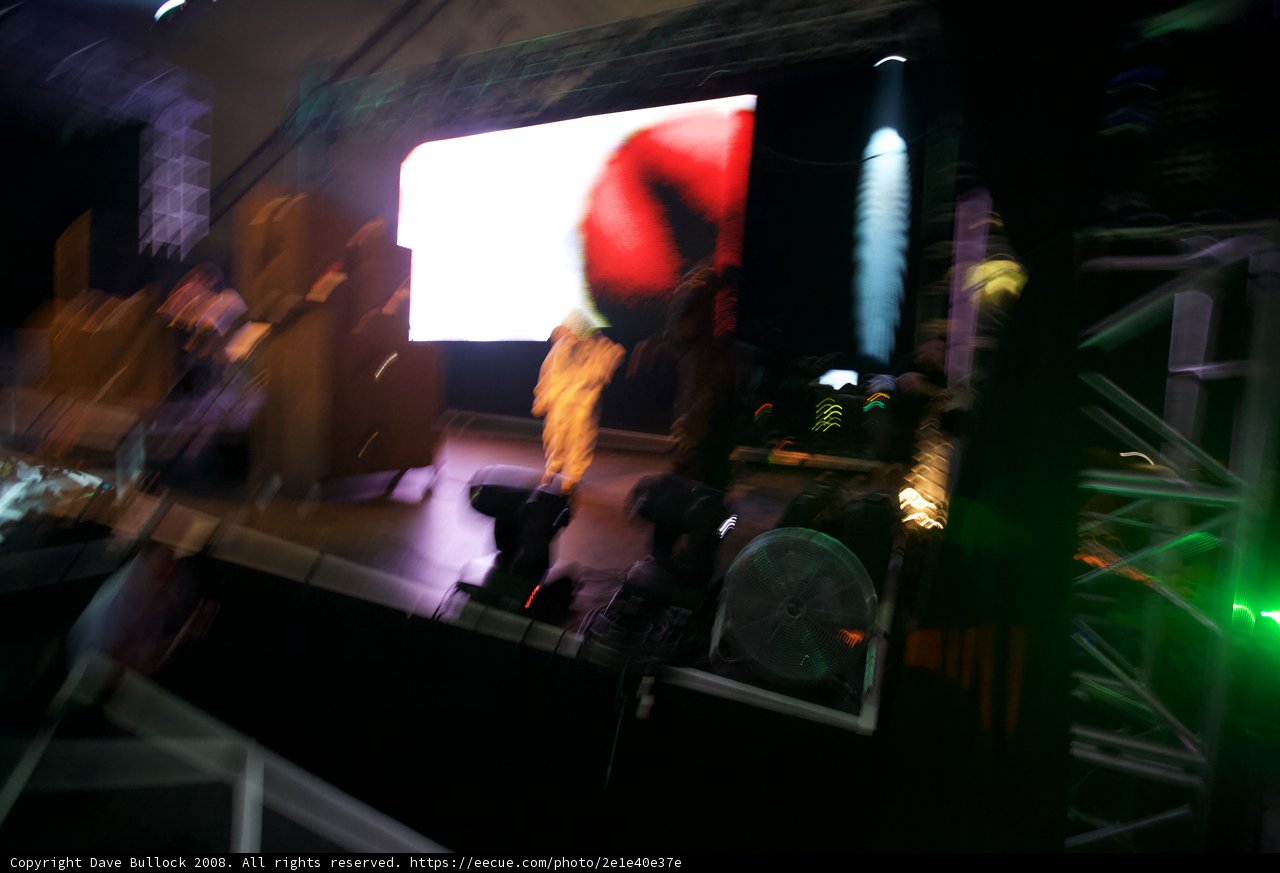 Blurred Stage Lights at Coachella Concert