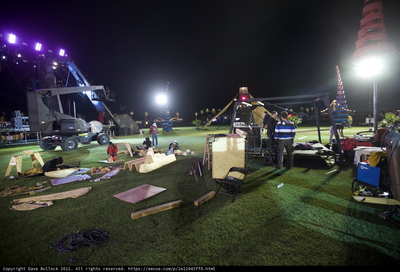 Crowd under the Night Sky at Coachella 2012