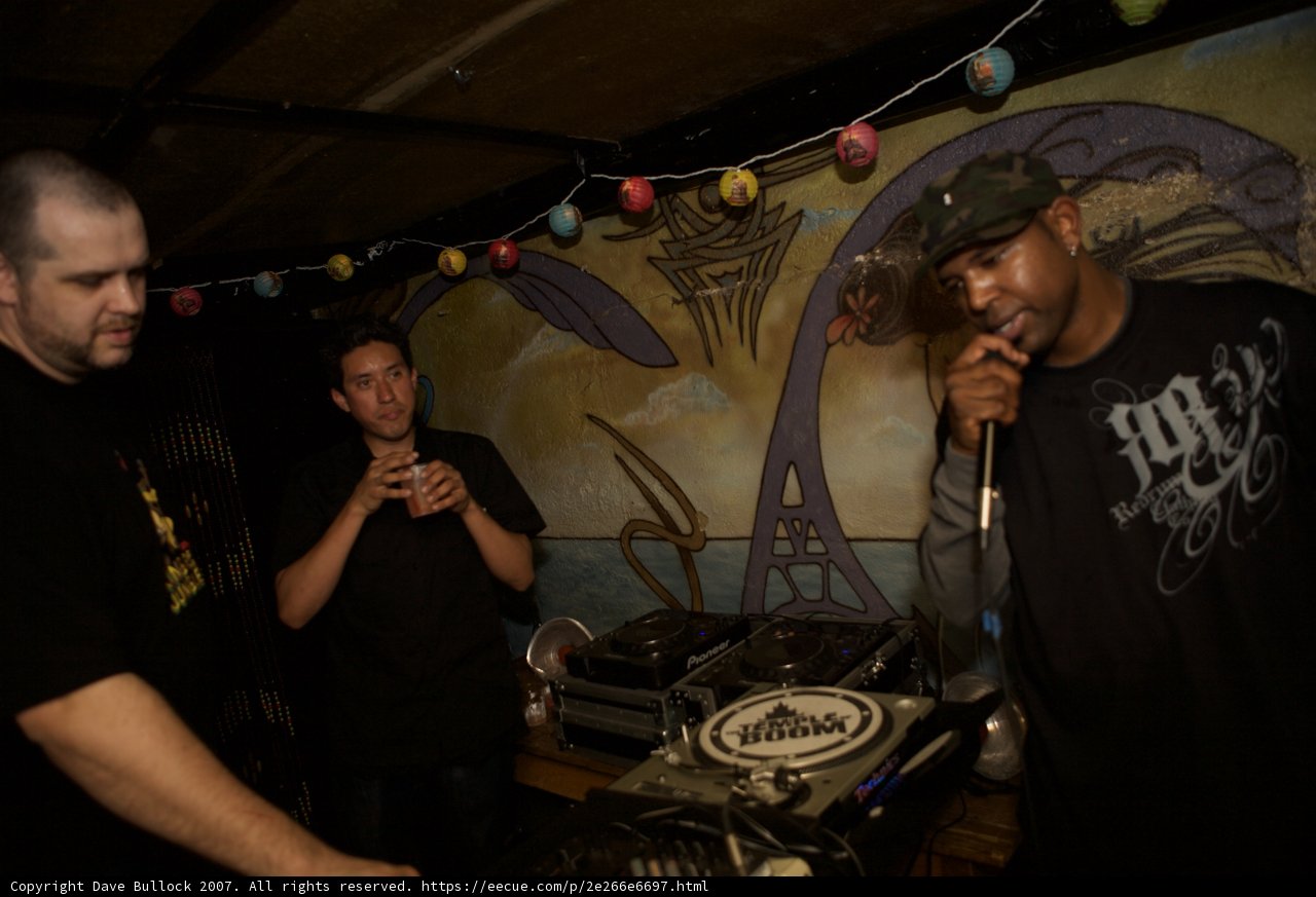 Musical Performance in a Graffiti-Filled Nightclub