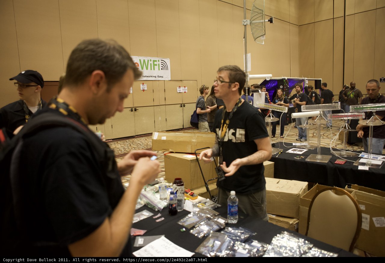 Men and Electronics at the Plywood Table