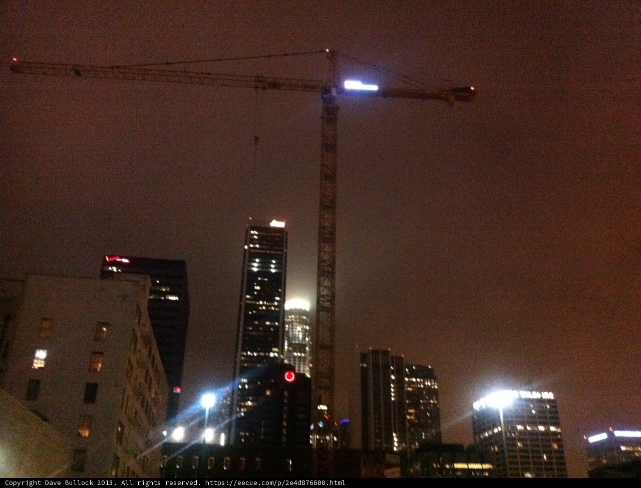 Construction Crane in the LA Skyscraper