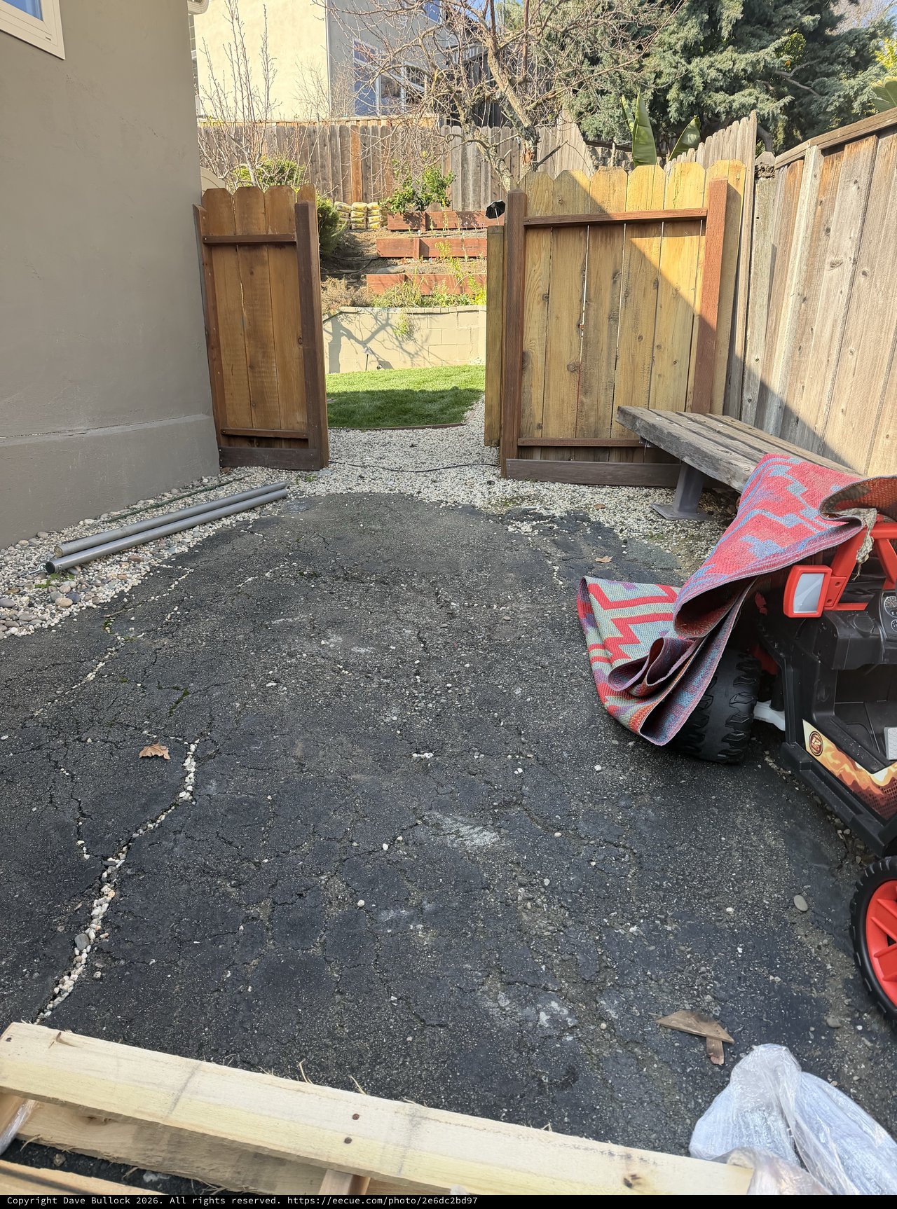 Residential Backyard Gate Under Construction Project