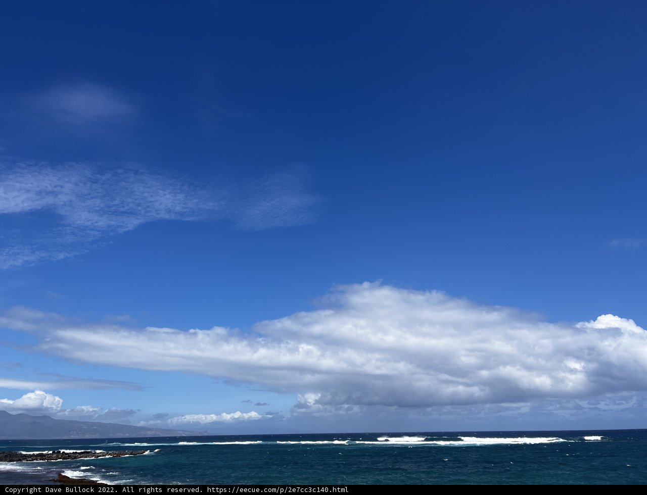 Azure Sky Over Maui's Beautiful Beach