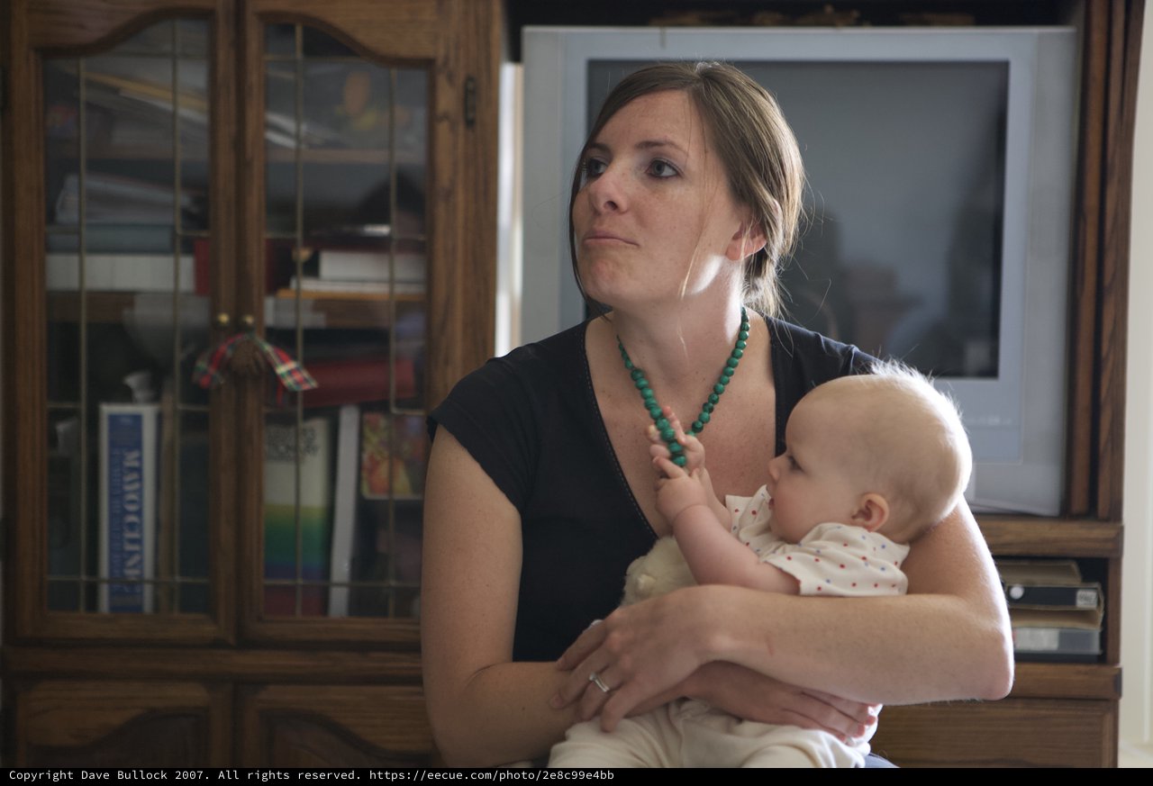 Mother and Baby Share a Quiet Moment at Home