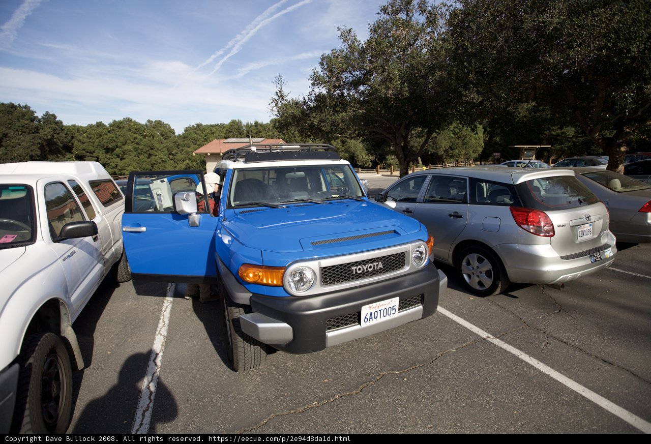 Blue Truck in the Eagle Rock Parking Lot